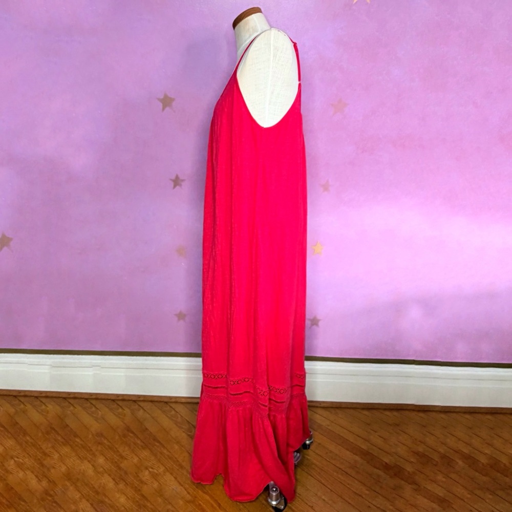 Anthropologie Tiered Maxi Dress Sundress Women’s Sm Saturday Sunday Trudie Pink - Picture 3 of 12